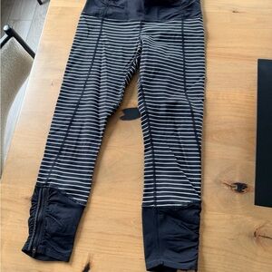 Lululemon Striped Black and White Leggings